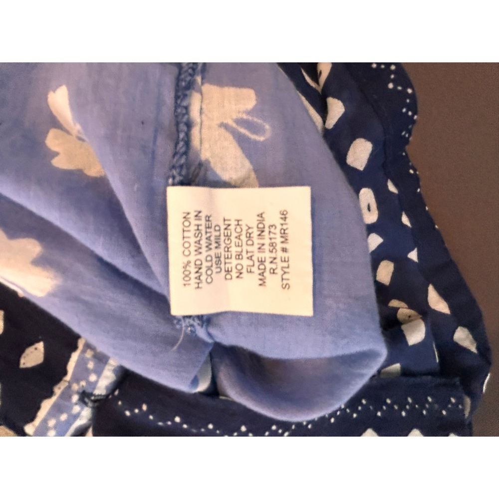 NWT Raga Man Floral Blue Butterfly Dot Print Button Up Shirt Top Men Large L - Picture 6 of 6